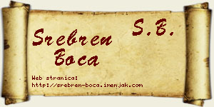 Srebren Boca vizit kartica